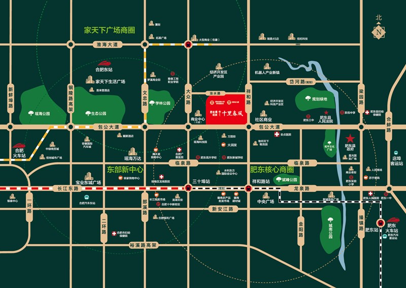 碧桂园新城·十里春风交通图